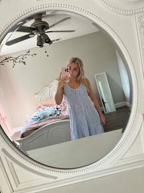 Universal thread target Blue and White Striped Sundress xs-s